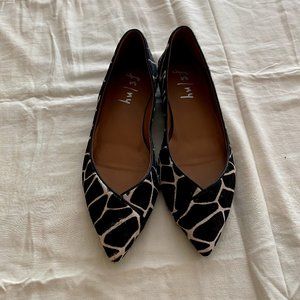 FS/NY Animal Print Hyde Pointed Toe Ballet Flat